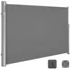Image de Store latéral rétractable pour balcon pelouse, Gris / 1,8 x 3,5 m / Aluminium