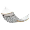 Image de SONGMICS Hamac en Tissu matelassé avec Barres Amovibles en Bambou incurvé, avec Oreiller, 200 x 140 cm, capacité de Charge 225 kg, Losange Gris et Beige GDC034G02 en occasion ou reconditionné