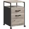 Image de Caisson de bureau avec 2 tiroirs, Grège + Noir