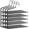 Image de SONGMICS Cintres Multi-Niveau, Lot de 4, Porte-Pantalons, Bouts Ouverts, Peu encombrant, antidérapant, résistant, avec 5 Barres, pour Jeans, Serviettes, Foulards, Noir CRI034B02 en occasion ou reconditionné