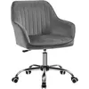 Image de Fauteuil velours gris, Gris Clair / Velours