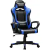 Image de Fauteuil gamer avec appui-tête, Noir et Bleu