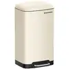 Image de Poubelle 30L avec pédale en acier, Beige