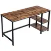 Image de Bureau informatique avec 2 étagères, Industriel / 140cm