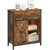 Image de Buffet rustique porte coulissante, Brun Vintage Noir