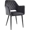 Image de Chaise de salle à manger velours, Gris