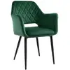 Image de Chaise de salle à manger velours, Vert