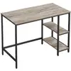 Image de Bureau avec rangement industriel, Grège + Noir / 50P x 100L cm