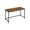 Image de Bureau industriel montage facile, Marron Rustique + Noir