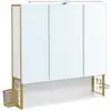Image de Placard miroir   portes, Blanc Dore
