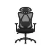 Image de Fauteuil d'ordinateur ergonomique réglable noir