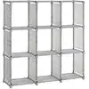 Image de Étagère de rangement à 9 compartiments, Gris Chiné