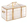 Image de Boîte de rangement pour décoration de Noël, Semi-transparent + Doré