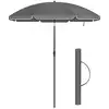 Image de Parasol de jardin protection solaire, Gris / Ø 1,6 m