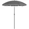 Image de Parasol de jardin protection solaire, Gris / Ø 2 m