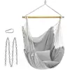 Image de Fauteuil suspendu avec 2 coussins, Gris