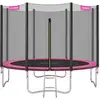 Image de Trampoline extérieur avec échelle et filet de protection, Rose / Ø 366 cm