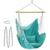 Image de Fauteuil suspendu avec 2 coussins, Turquoise