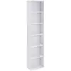 Image de Bibliothèque ouvert avec étagère sur 6 niveaux, Blanc / 6 Niveaux (40L x 178,5H cm)