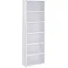 Image de Bibliothèque ouvert avec étagère sur 6 niveaux, Blanc / 6 Niveaux (60L x 178,5H cm)