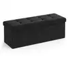 Image de Banc de Rangement Pliable, Noir / 38 x 110 x 38 cm