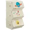 Image de 3 Boîtes à jouets enfants, Beige