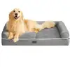 Image de Canapé pour chien orthopédique, Gris Clair / L 106 x l 80 x H 20 cm