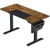Image de Bureau assis-debout électrique (4 hauteurs), Marron Rustique + Noir