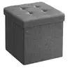 Image de Banc de rangement pliable 30 cm, Gris Foncé