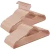 Image de Cintres en velours antiglisse, Marron Clair + Rose Gold / 50