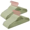 Image de Cintres en velours antiglisse, Vert Clair + Rose Gold / 50