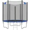 Image de Trampoline Ø 183 cm extérieur avec échelle, Noir + Bleu