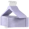 Image de Cintres bois antidérapant crochet pivotant, Violet clair + argent / 20