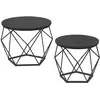 Image de Table basse ronde plateau amovible, Noir