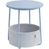 Image de Petite table basse ronde avec rangement, Bleu Clair + Bleu Glace / sans prise électrique