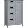 Image de Meuble de salle de bain sur pied, Gris Mystique / 4 Tiroirs (30P x 55L x 82H cm)