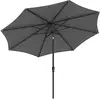 Image de Parasol de jardin avec manivelle, Gris / Ø 3,4 m