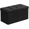 Image de Banc de Rangement Pliable, Noir / 38 x 76 x 38 cm