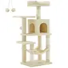 Image de Arbre à chat avec hamac 143 cm, Blanc Crème / M (45 x 35 x 112 cm)