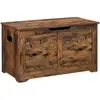 Image de Coffre de rangement avec 2 charnières de sécurité, Marron Rustique / 40 x 80 x 46 cm