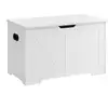 Image de Coffre de rangement avec 2 charnières de sécurité, Blanc / 40 x 80 x 46 cm