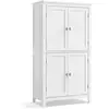 Image de Armoire de salle de bain avec 2 tiroirs blanc, 4 Portes