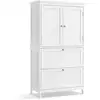 Image de Armoire de salle de bain avec 2 tiroirs blanc, 2 Tiroirs et 2 Portes