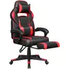 Image de Chaise gaming avec repose-pieds, Noir et Rouge