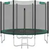 Image de Trampoline extérieur avec échelle et filet de protection, Vert Foncé / Ø 305 cm