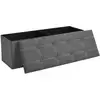 Image de Banc de Rangement Pliable, Gris Foncé / 38 x 110 x 38 cm
