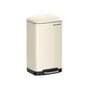 Image de Poubelle 30L avec pédale en acier, Beige