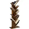 Image de Bibliothèque à 8 niveaux en forme d'arbre, Marron Rustique