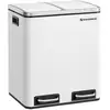 Image de Poubelle en métal 2 x 15L, Blanc