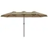 Image de Parasol large pour terrasse (460 x 270 cm), Taupe